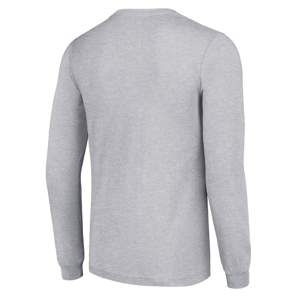 NHL Minnesota Wild Starter Four Team Name Logo Long Sleeve Graphic T-Shirt - Heather Gray