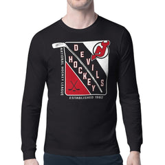 NHL New Jersey Devils Starter Shield Long Sleeve Graphic T-Shirt - Black