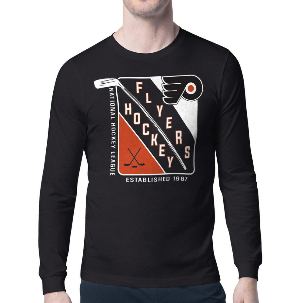 NHL Philadelphia Flyers Starter Shield Long Sleeve Graphic T-Shirt - Black