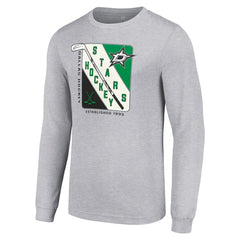 NHL Dallas Stars Starter Shield Long Sleeve Graphic T-Shirt - Heather Gray