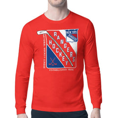 NHL New York Rangers Starter Shield Long Sleeve Graphic T-Shirt - Red