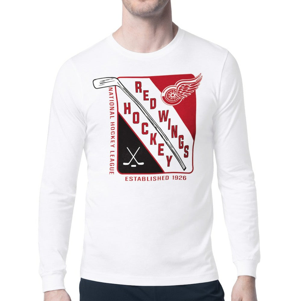 NHL Detroit Red Wings Starter Shield Long Sleeve Graphic T-Shirt - White