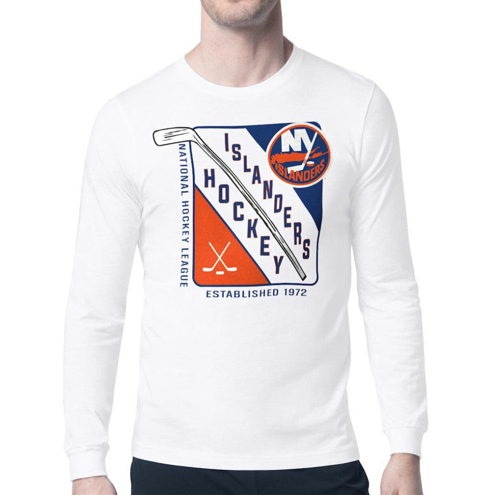 NHL New York Islanders Starter Shield Long Sleeve Graphic T-Shirt - White