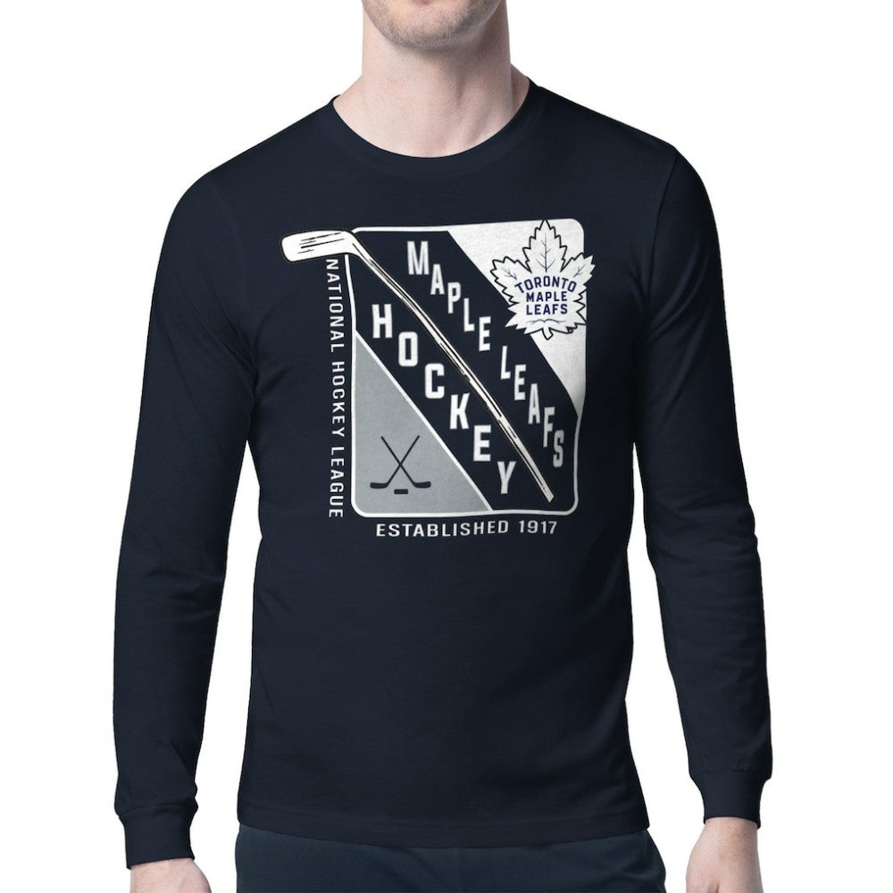 NHL Toronto Maple Leafs Starter Shield Long Sleeve Graphic T-Shirt - Navy