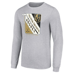 NHL Vegas Golden Knights Starter Shield Long Sleeve Graphic T-Shirt - Heather Gray