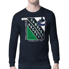 NHL Vancouver Canucks Starter Shield Long Sleeve Graphic T-Shirt - Navy