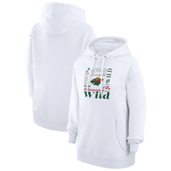 NHL Minnesota Wild G-III 4Her by Carl Banks Women's Collage Team Graphic Tri-Blend Fleece Pullover Hoodie - White