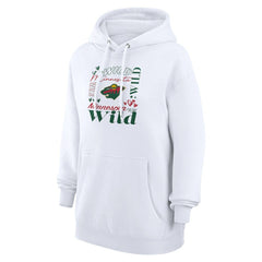 NHL Minnesota Wild G-III 4Her by Carl Banks Women's Collage Team Graphic Tri-Blend Fleece Pullover Hoodie - White