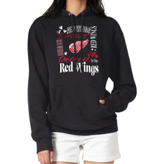 NHL Detroit Red Wings G-III 4Her by Carl Banks Women's Collage Team Graphic Tri-Blend Fleece Pullover Hoodie - Black