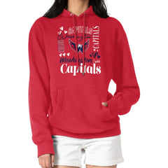 NHL Washington Capitals G-III 4Her by Carl Banks Women's Collage Team Graphic Tri-Blend Fleece Pullover Hoodie - Red