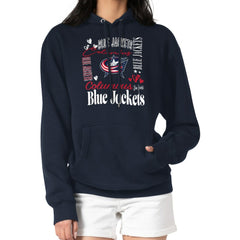 NHL Columbus Blue Jackets G-III 4Her by Carl Banks Women's Collage Team Graphic Tri-Blend Fleece Pullover Hoodie - Navy