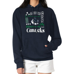 NHL Vancouver Canucks G-III 4Her by Carl Banks Women's Collage Team Graphic Tri-Blend Fleece Pullover Hoodie - Navy