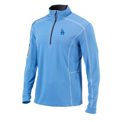 Los Angeles Dodgers Columbia Cooperstown Collection Omni-Wick Shotgun Quarter-Zip Top - Light Blue Tops