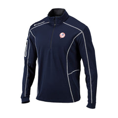 New York Yankees Columbia Cooperstown Collection Omni-Wick Shotgun Quarter-Zip Top - Navy Tops
