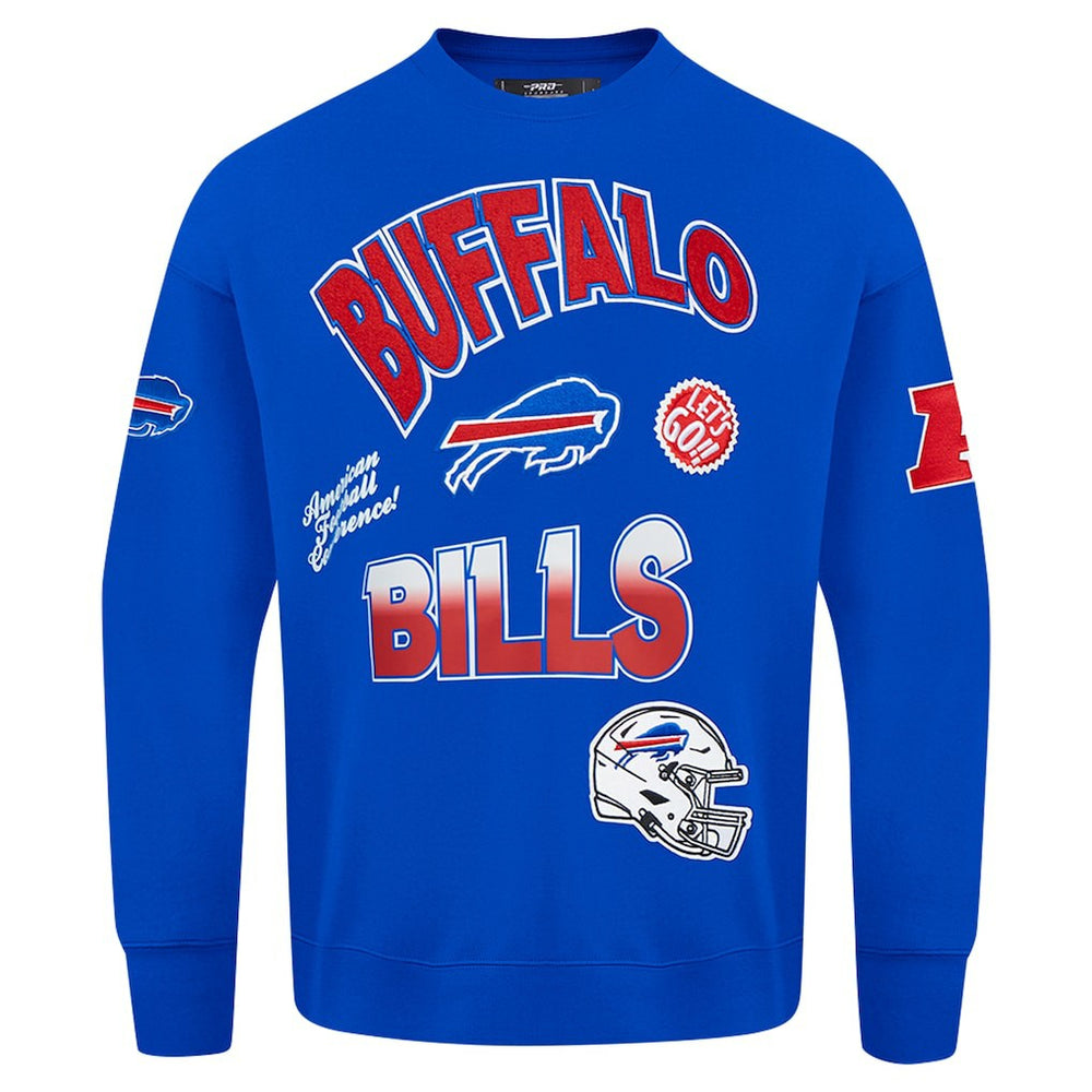 Buffalo Bills Pro Standard Turn It Up Drop Shoulder Pullover Sweatshirt Royal