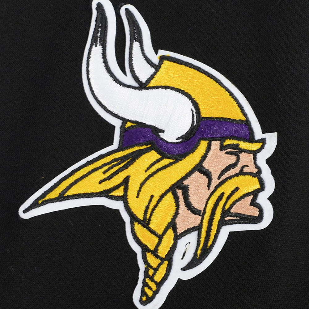 Minnesota Vikings Pro Standard Turn It Up Drop Shoulder Pullover Sweatshirt Black