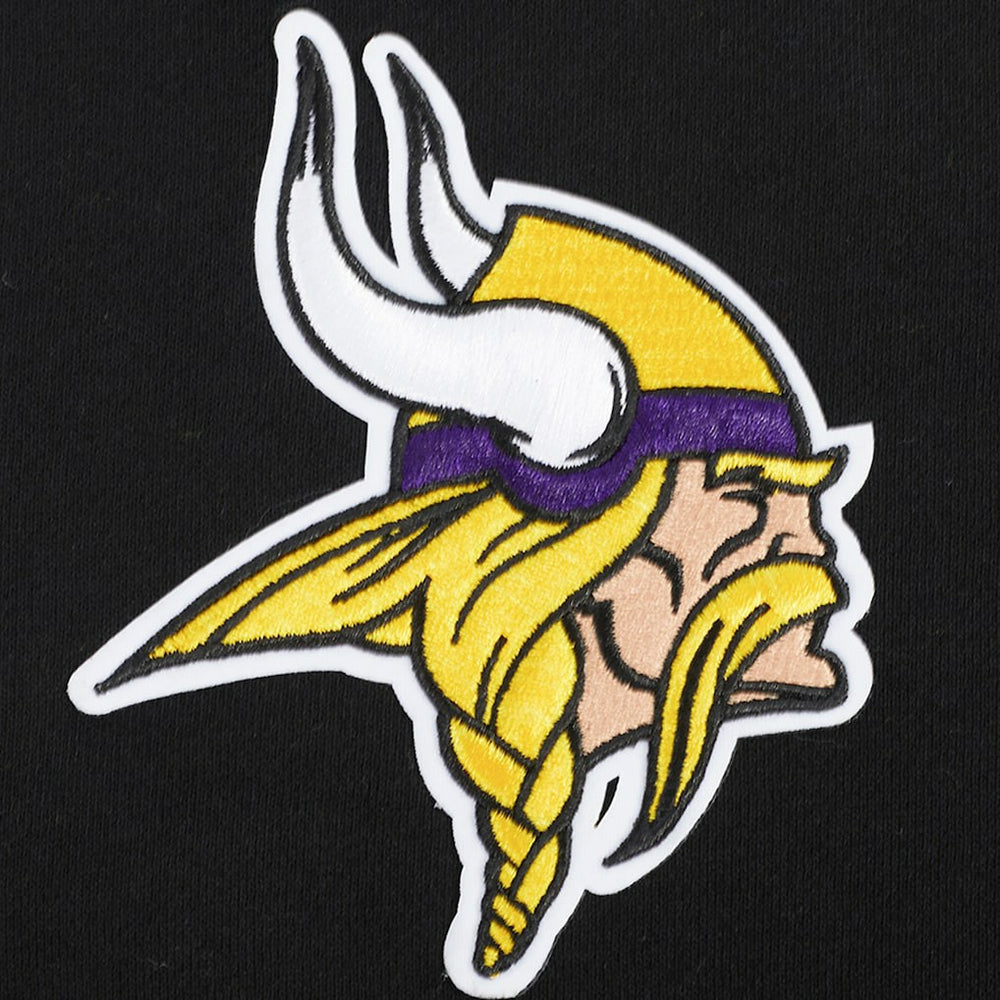 Minnesota Vikings Pro Standard Turn It Up Drop Shoulder Pullover Sweatshirt Black