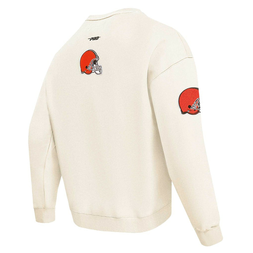 Cleveland Browns Pro Standard Turn It Up Pullover Sweatshirt Cream