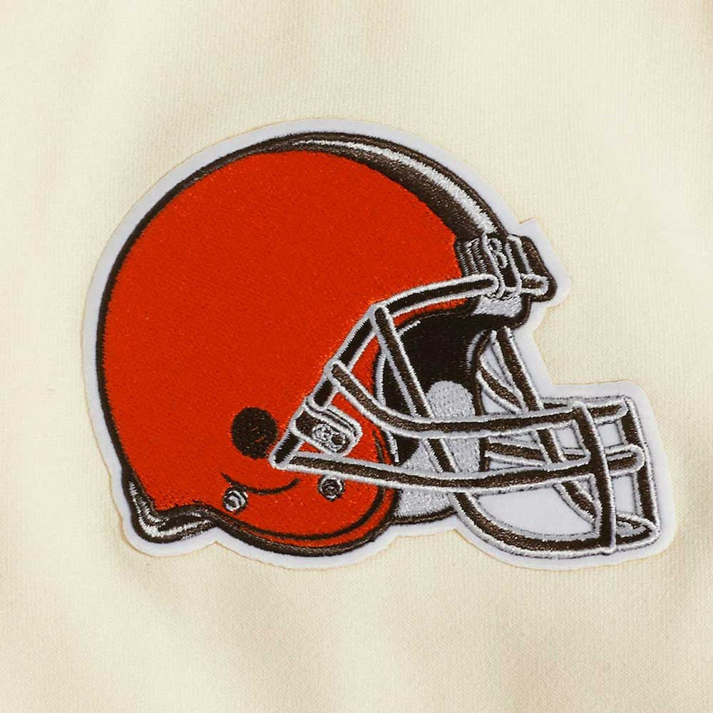 Cleveland Browns Pro Standard Turn It Up Pullover Sweatshirt Cream