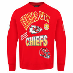 Kansas City Chiefs Pro Standard Turn It Up Drop Shoulder Pullover Sweatshirt Red
