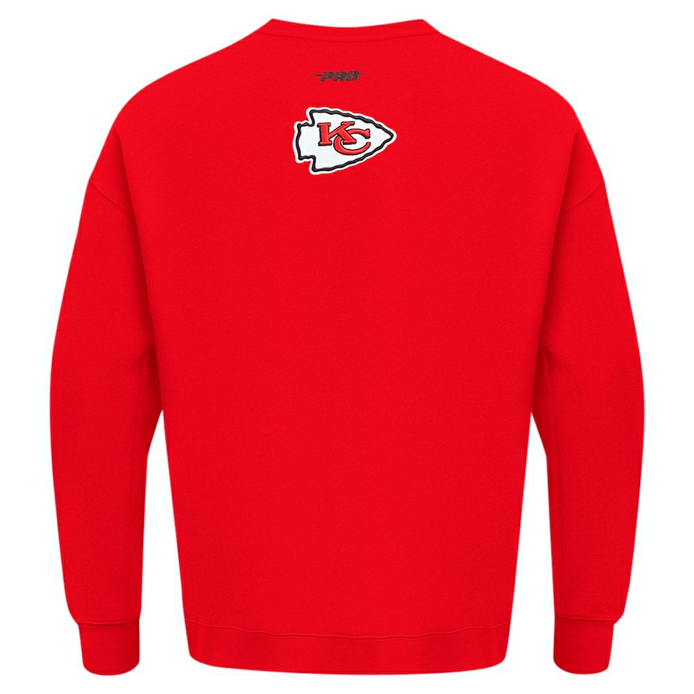 Kansas City Chiefs Pro Standard Turn It Up Drop Shoulder Pullover Sweatshirt Red