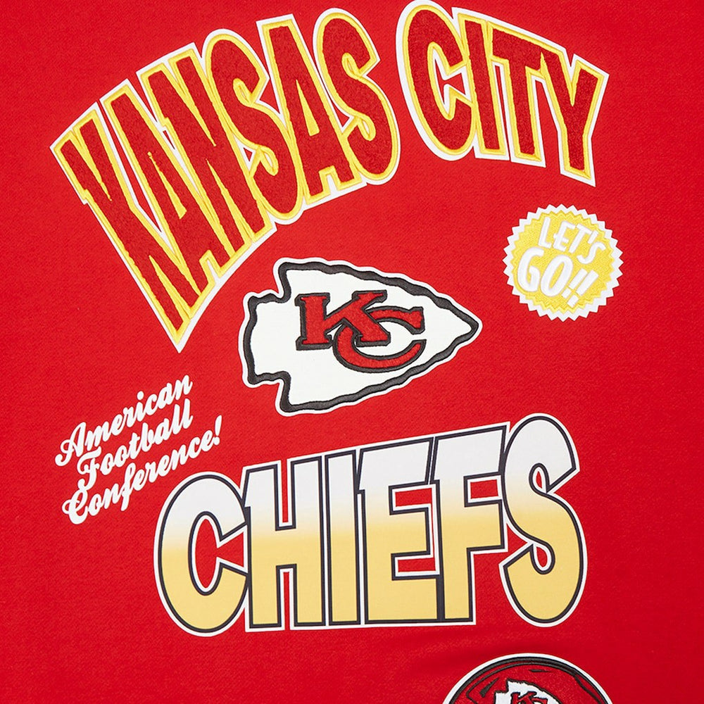 Kansas City Chiefs Pro Standard Turn It Up Drop Shoulder Pullover Sweatshirt Red