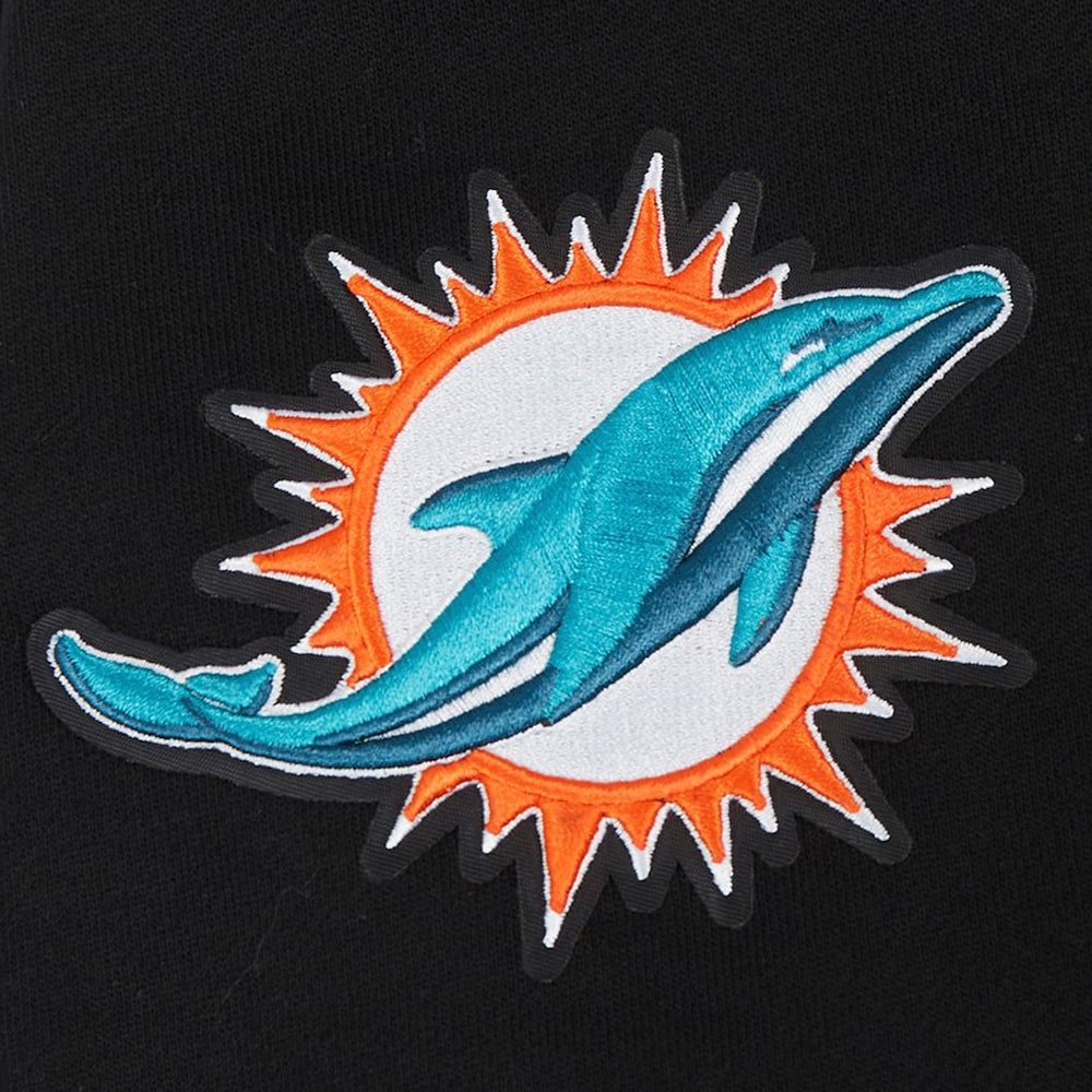 Miami Dolphins Pro Standard Turn It Up Drop Shoulder Pullover Sweatshirt Black