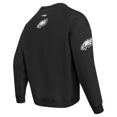 Philadelphia Eagles Pro Standard Turn It Up Drop Shoulder Pullover Sweatshirt Black