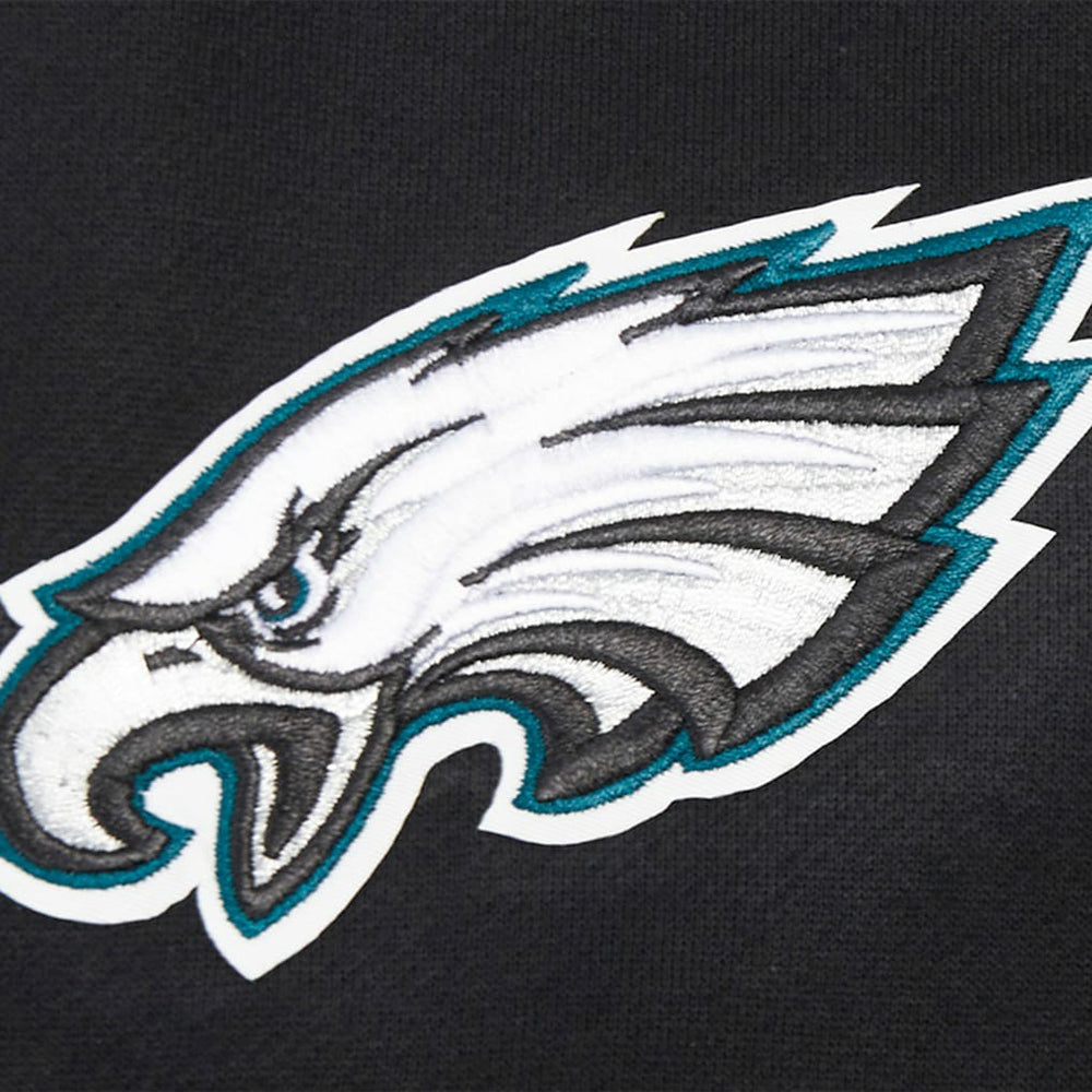 Philadelphia Eagles Pro Standard Turn It Up Drop Shoulder Pullover Sweatshirt Black
