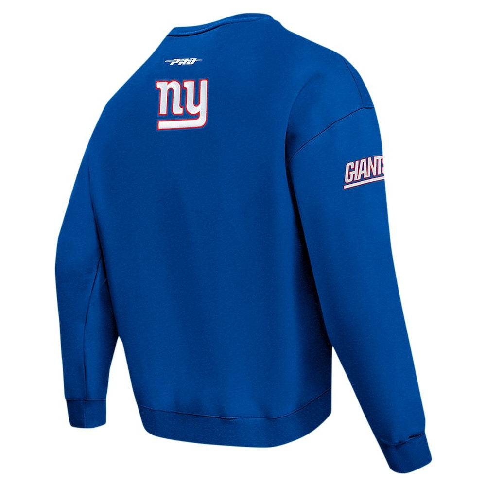 New York Giants Pro Standard Turn It Up Drop Shoulder Pullover Sweatshirt Royal