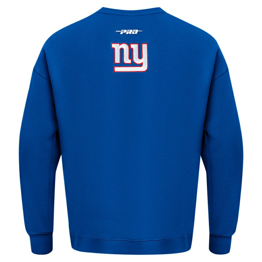 New York Giants Pro Standard Turn It Up Drop Shoulder Pullover Sweatshirt Royal