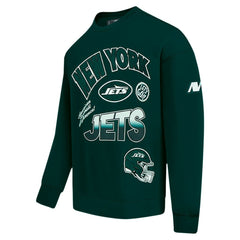 New York Jets Pro Standard Turn It Up Drop Shoulder Pullover Sweatshirt Green