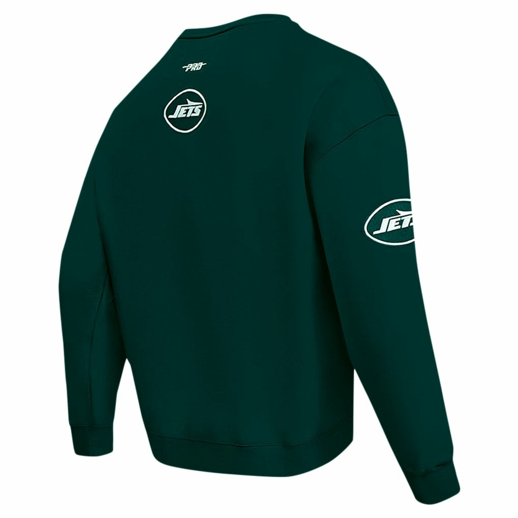 New York Jets Pro Standard Turn It Up Drop Shoulder Pullover Sweatshirt Green