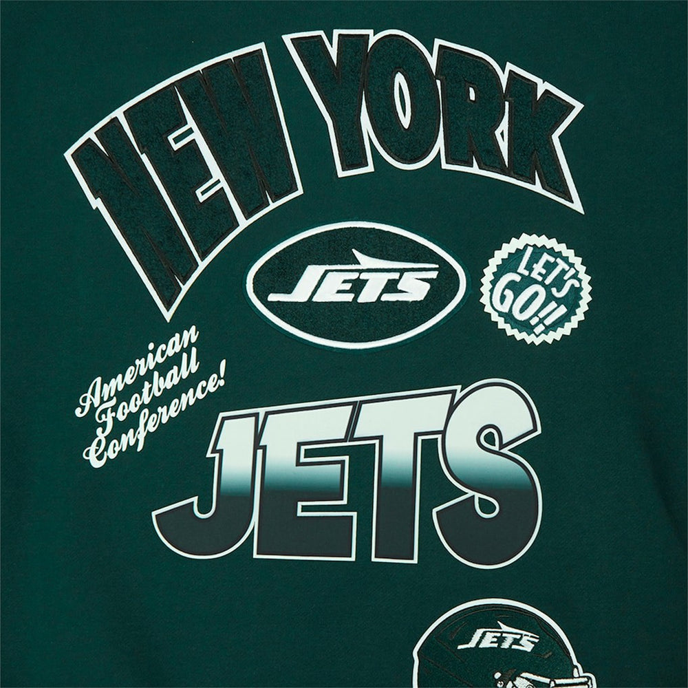 New York Jets Pro Standard Turn It Up Drop Shoulder Pullover Sweatshirt Green