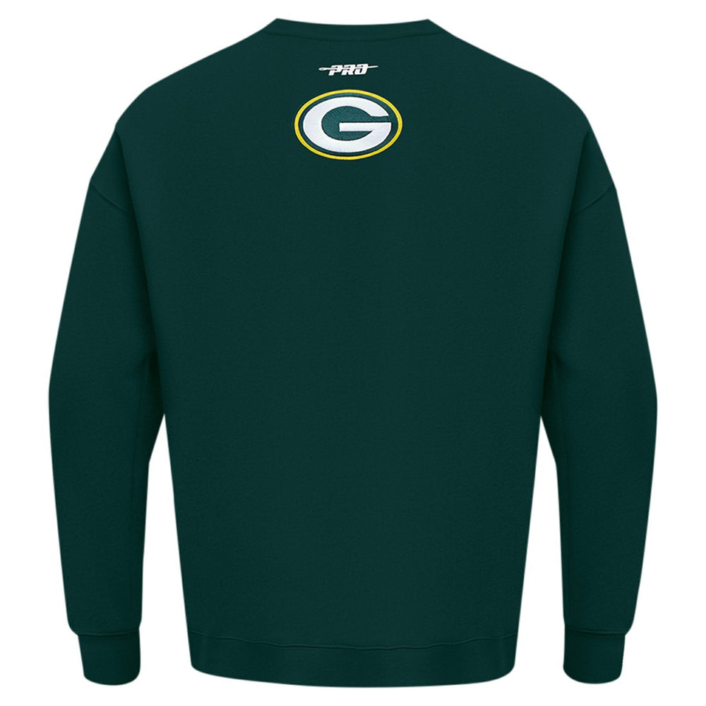 Green Bay Packers Pro Standard Turn It Up Drop Shoulder Pullover Sweatshirt Green