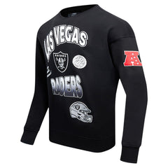 Las Vegas Raiders Pro Standard Turn It Up Drop Shoulder Pullover Sweatshirt Black