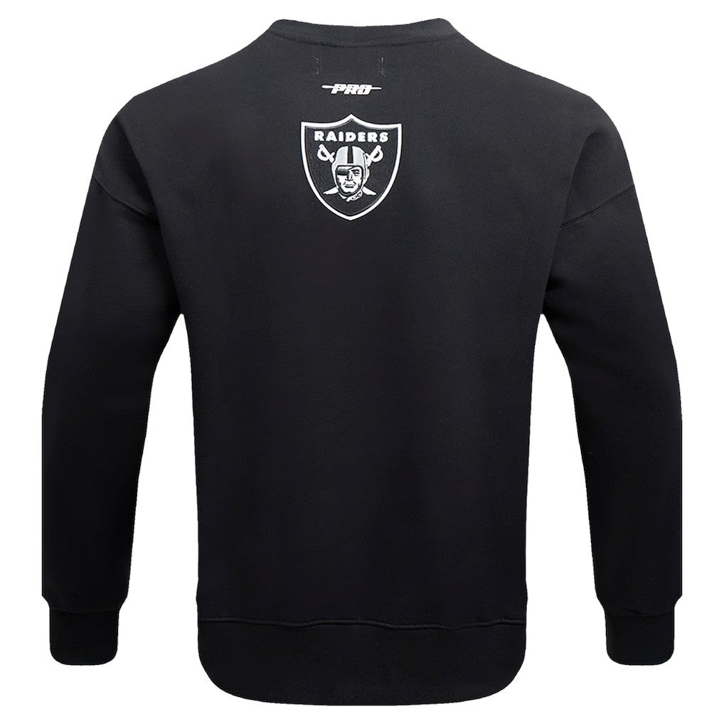 Las Vegas Raiders Pro Standard Turn It Up Drop Shoulder Pullover Sweatshirt Black