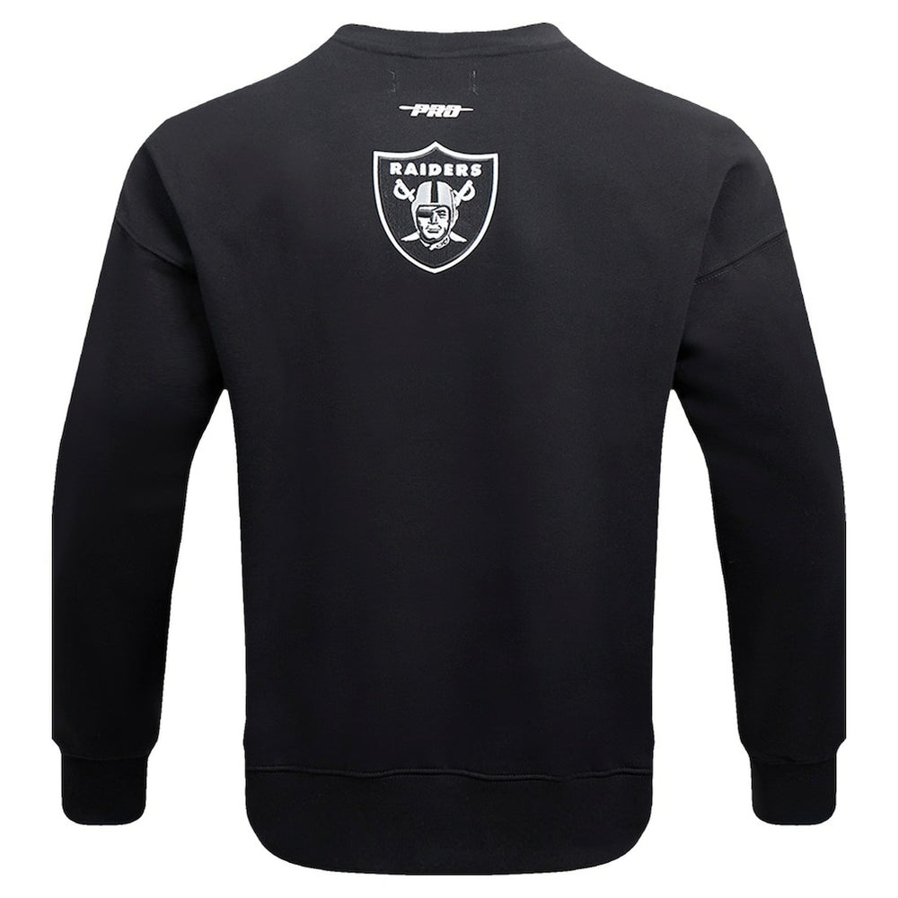 Las Vegas Raiders Pro Standard Turn It Up Drop Shoulder Pullover Sweatshirt Black