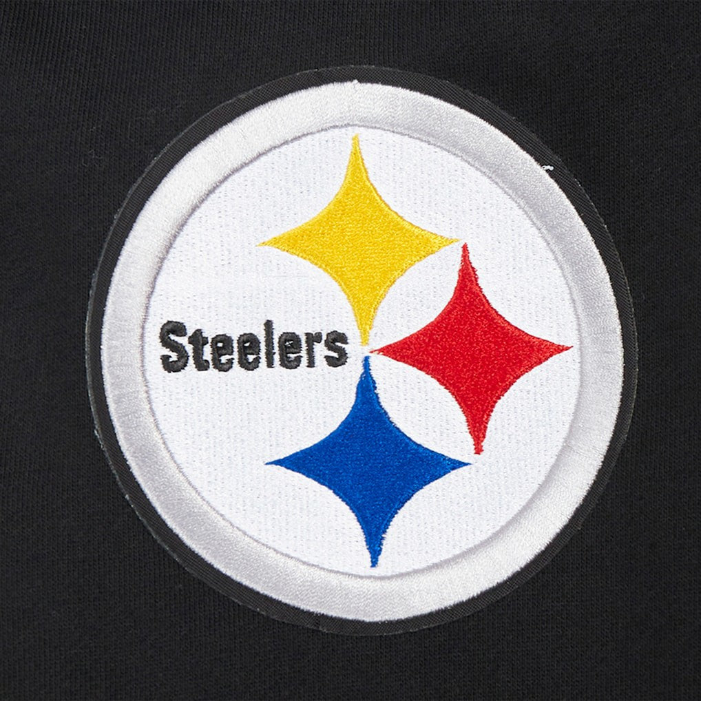 Pittsburgh Steelers Pro Standard Turn It Up Drop Shoulder Pullover Sweatshirt Black