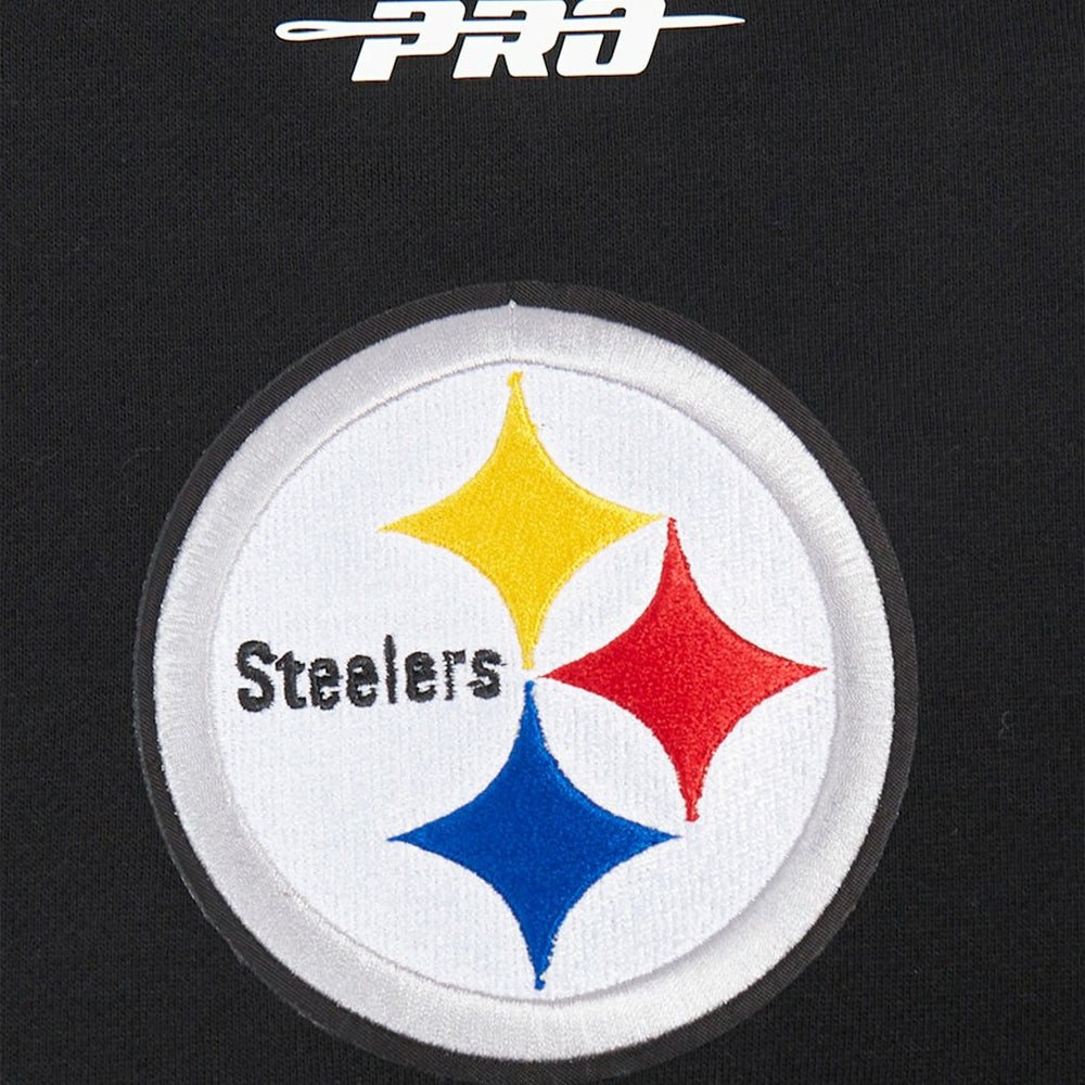 Pittsburgh Steelers Pro Standard Turn It Up Drop Shoulder Pullover Sweatshirt Black