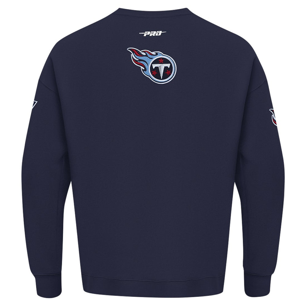 Tennessee Titans Pro Standard Turn It Up Drop Shoulder Pullover Sweatshirt Navy