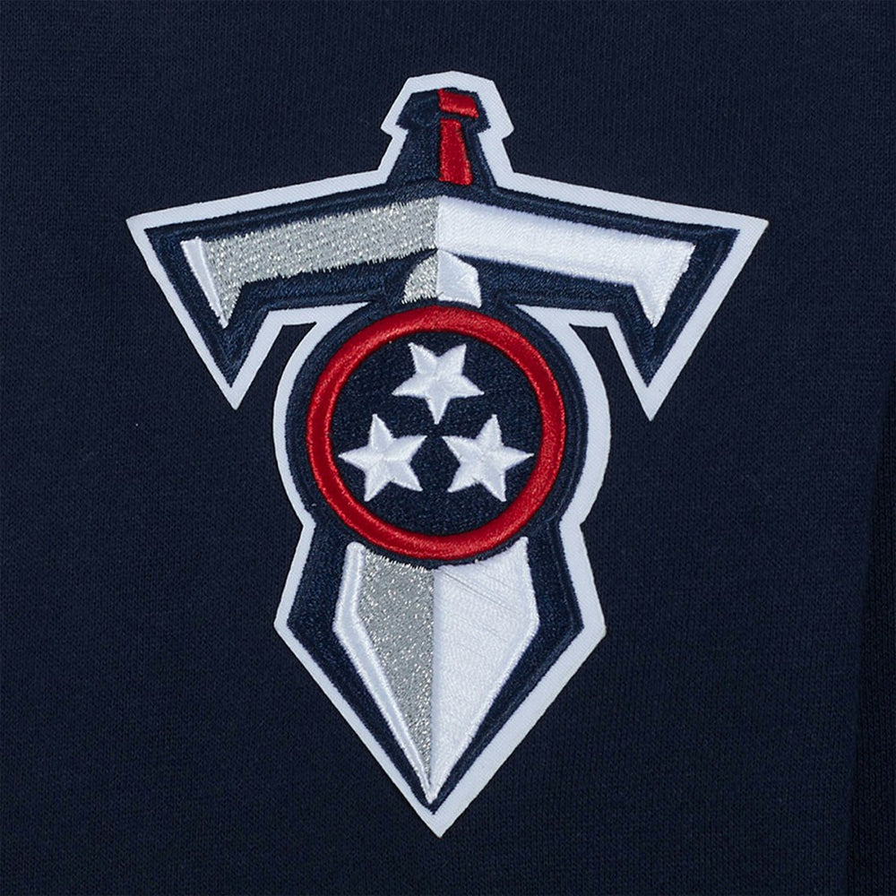 Tennessee Titans Pro Standard Turn It Up Drop Shoulder Pullover Sweatshirt Navy