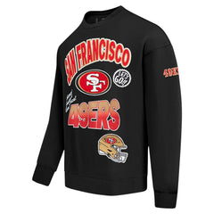 San Francisco 49ers Pro Standard Turn It Up Drop Shoulder Pullover Sweatshirt Black