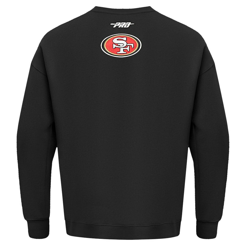 San Francisco 49ers Pro Standard Turn It Up Drop Shoulder Pullover Sweatshirt Black