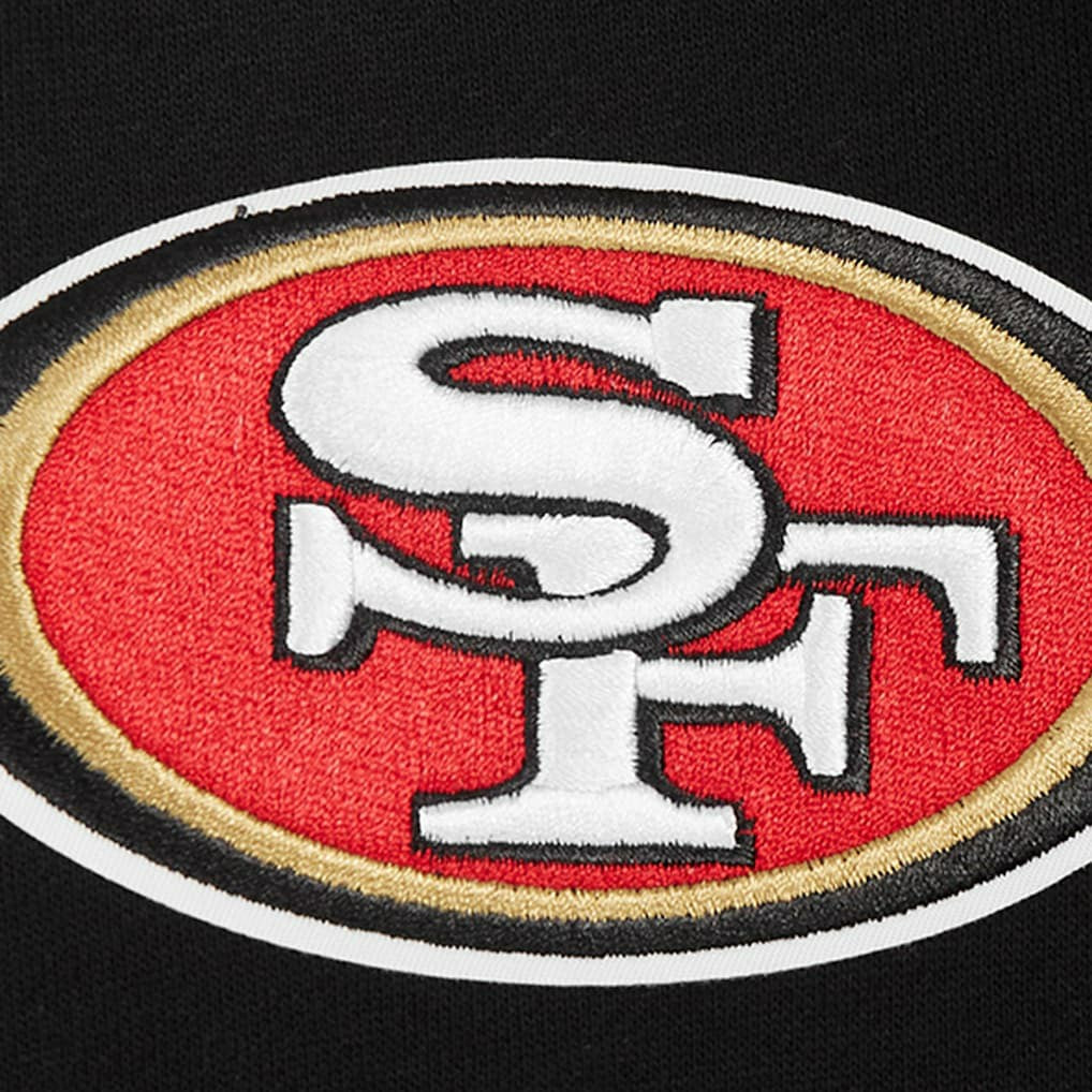 San Francisco 49ers Pro Standard Turn It Up Drop Shoulder Pullover Sweatshirt Black