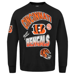 Cincinnati Bengals Pro Standard Turn It Up Drop Shoulder Pullover Sweatshirt Black