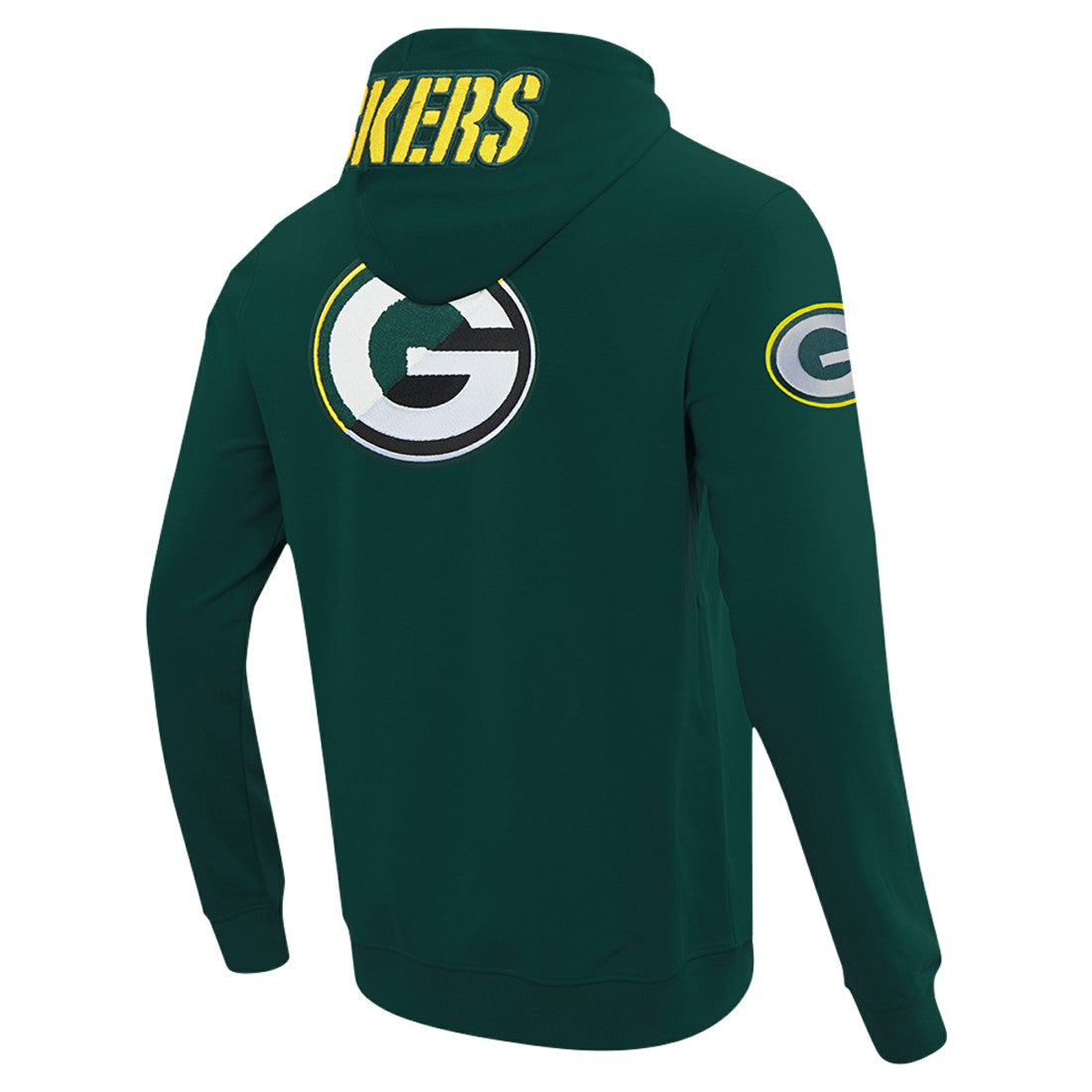 Green Bay Packers Pro Standard Split Logo Double Knit Full-Zip Hoodie Green