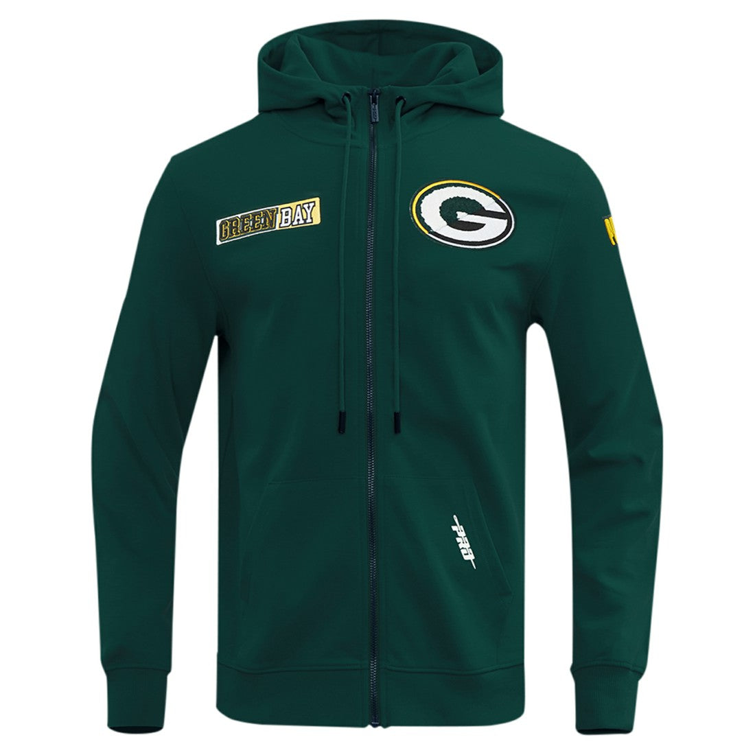 Green Bay Packers Pro Standard Split Logo Double Knit Full-Zip Hoodie Green
