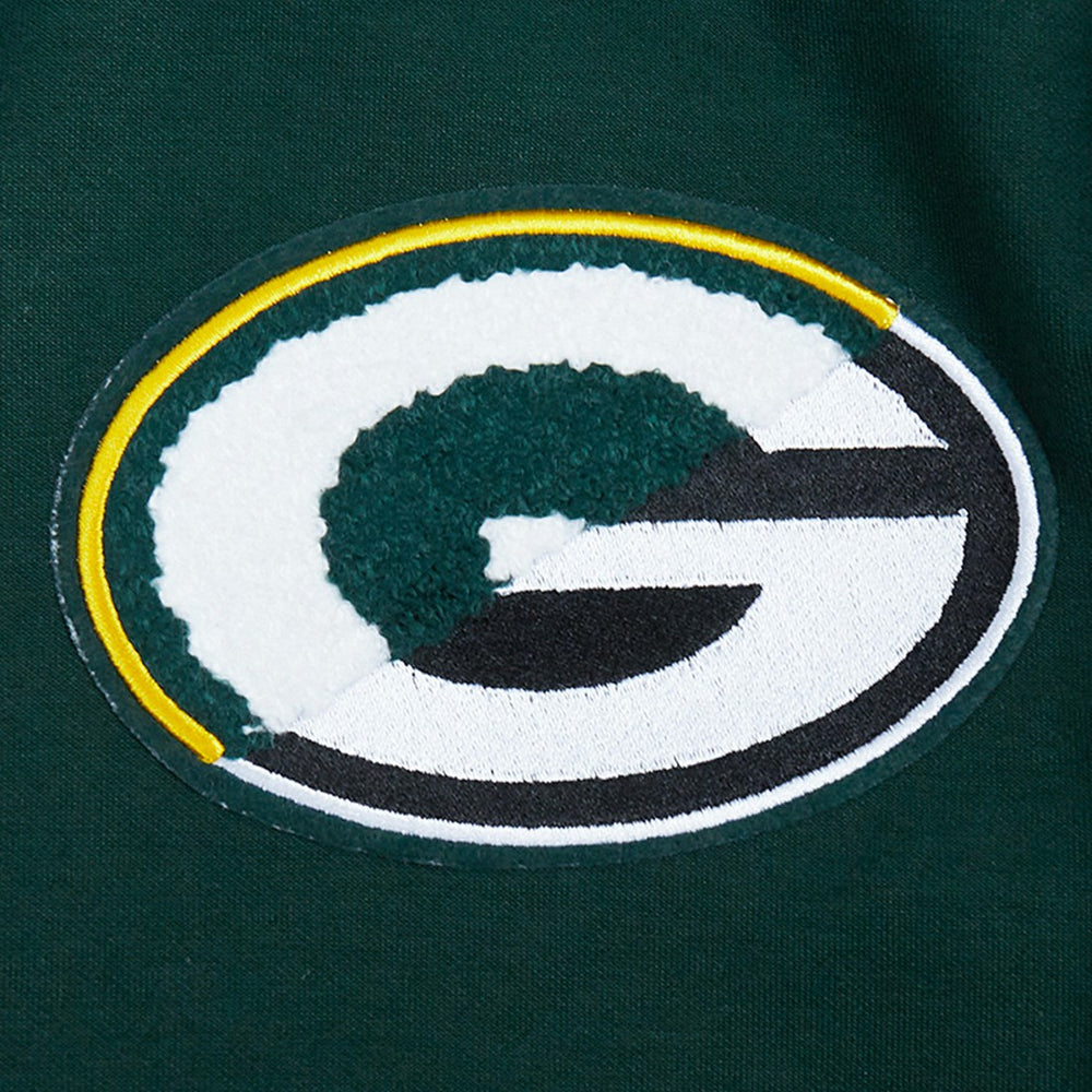 Green Bay Packers Pro Standard Split Logo Double Knit Full-Zip Hoodie Green