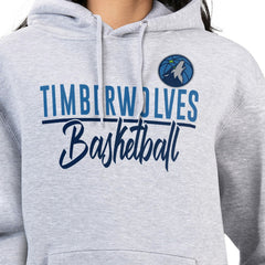 Minnesota Timberwolves G-III 4Her by Carl Banks Women's Graphics Fleece Pullover Hoodie Heather Gray